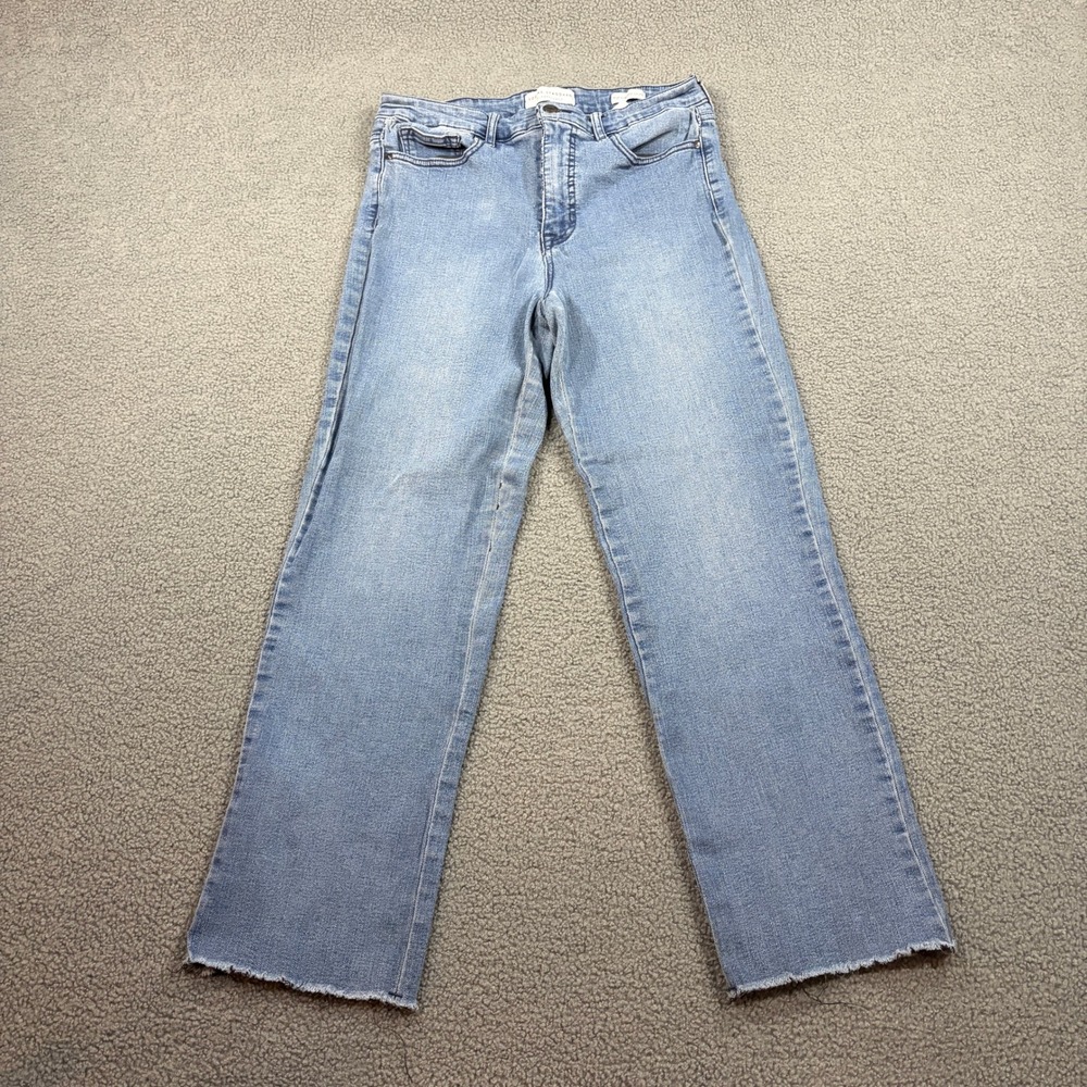 Social Standard Sanctuary Jeans Womens 8 Blue High Rise Crop Straight Raw Hem